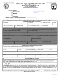 FWS Form 3-200-8 Federal Fish and Wildlife Permit Application Form - Migratory Bird - Taxidermy