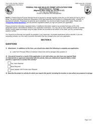 FWS Form 3-200-10A Federal Fish and Wildlife Permit Application Form - Special Purpose - Salvage, Page 2