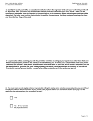 FWS Form 3-200-10A Federal Fish and Wildlife Permit Application Form - Special Purpose - Salvage, Page 3