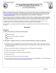 FWS Form 3-200-7 Federal Fish and Wildlife Permit Application Form - Migratory Bird and Eagle Scientific Collecting, Page 2