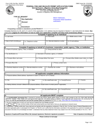 FWS Form 3-200-10E Federal Fish and Wildlife Permit Application Form - Special Purpose - Migratory Game Bird Propagation