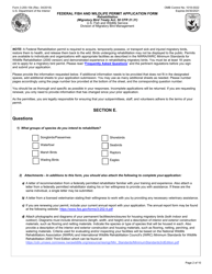 FWS Form 3-200-10B Federal Fish and Wildlife Permit Application Form - Rehabilitation, Page 2