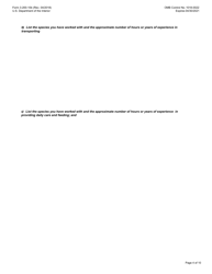 FWS Form 3-200-10B Federal Fish and Wildlife Permit Application Form - Rehabilitation, Page 4