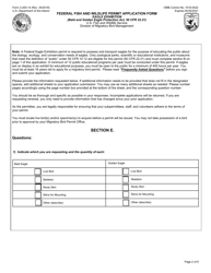 FWS Form 3-200-14 Federal Fish and Wildlife Permit Application Form - Eagle Exhibition, Page 2