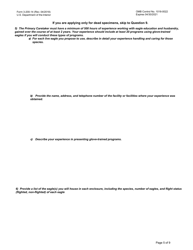 FWS Form 3-200-14 Federal Fish and Wildlife Permit Application Form - Eagle Exhibition, Page 5