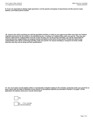 FWS Form 3-200-14 Federal Fish and Wildlife Permit Application Form - Eagle Exhibition, Page 7