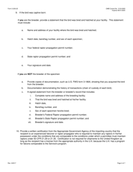FWS Form 3-200-25 Federal Fish and Wildlife Permit Application Form - Export of Live Raptors Under the Convention on International Trade in Endangered Species (Cites) and/or Migratory Bird Treaty Act ( Mbta), Page 4