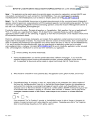 FWS Form 3-200-24 Federal Fish and Wildlife Permit Application Form - Export of Live Captive-Born Animals and/or Parts/Products From Non-native Species Under the Convention on International Trade in Endangered Species (Cites), Page 2
