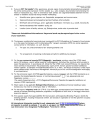 FWS Form 3-200-24 Federal Fish and Wildlife Permit Application Form - Export of Live Captive-Born Animals and/or Parts/Products From Non-native Species Under the Convention on International Trade in Endangered Species (Cites), Page 4