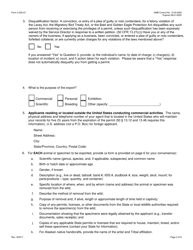 FWS Form 3-200-27 Federal Fish and Wildlife Permit Application Form - Export of Wildlife Removed From the Wild (Live/ Samples/Parts/Products) Under the Convention on International Trade in Endangered Species (Cites), Page 3