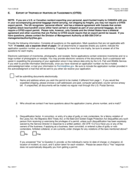 FWS Form 3-200-28 Federal Fish and Wildlife Permit Application Form - Export of Trophies by Hunters or Taxidermists Under the Convention on International Trade in Endangered Species (Cites), Page 2