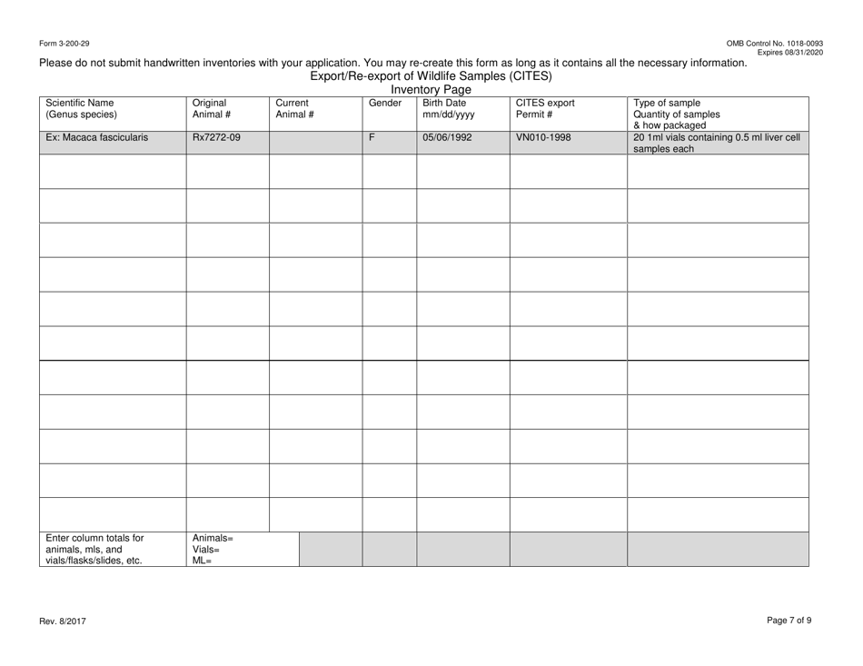 FWS Form 3-200-29 - Fill Out, Sign Online and Download Fillable PDF ...