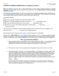 FWS Form 3-200-34 Federal Fish and Wildlife Permit Application Form - Export of American Ginseng Under the Convention on International Trade in Endangered Species (Cites) (Multiple Commercial Shipments), Page 2
