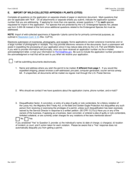FWS Form 3-200-35 Federal Fish and Wildlife Permit Application Form - Import of Wild Collected Appendix-I Plants Under the Convention on International Trade in Endangered Species (Cites), Page 2