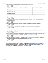 FWS Form 3-200-39 Federal Fish and Wildlife Permit Application Form - Certificate of Scientific Exchange (Cose) Under the Convention on International Trade in Endangered Species (Cites), Page 4
