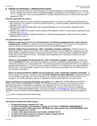 FWS Form 3-200-33 Federal Fish and Wildlife Permit Application Form - Export of Artificially Propagated Live Plants (Single and Multiple Commercial Shipments), Page 2