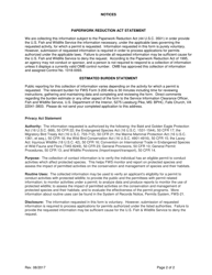 FWS Form 3-200-40A Esa Museum Permittee Reporting Requirements, Page 2