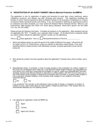 FWS Form 3-200-44 Federal Fish and Wildlife Permit Application Form - Registration of an Agent/Tannery Under the Marine Mammal Protection Act (Mmpa), Page 2