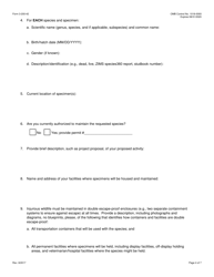 FWS Form 3-200-42 Federal Fish and Wildlife Permit Application Form - Import/Acquisition/Transport of Injurious Wildlife Under the Lacey Act, Page 4