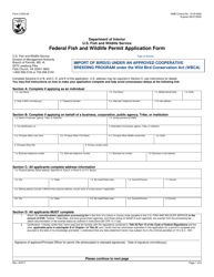 FWS Form 3-200-48 Federal Fish and Wildlife Permit Application Form - Import of Bird(S) Under an Approved Cooperative Breeding Program Under the Wild Bird Conservation Act (Wbca)