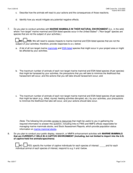FWS Form 3-200-43 Federal Fish and Wildlife Permit Application Form - Take/Import/Export of Marine Mammals for Public Display, Scientific Research, Enhancement, or Rescue/Rehabilitation/Release Activities or Renewal/Amendment of Existing Permit (Mmpa and/or Esa), Page 5