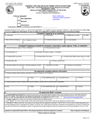 FWS Form 3-200-71 Federal Fish and Wildlife Permit Application Form - Eagle Take &quot; Associated With but Not the Purpose of an Activity (Incidental Take)