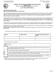 FWS Form 3-200-72 Federal Fish and Wildlife Permit Application Form - Eagle Nest Take, Page 2