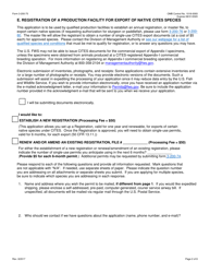 FWS Form 3-200-75 Federal Fish and Wildlife Permit Application Form - Registration of a Production Facility for Export of Certain Native Species Under the Convention on International Trade in Endangered Species (Cites) (Multiple Commercial Shipments), Page 2