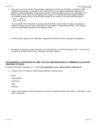 FWS Form 3-200-75 Federal Fish and Wildlife Permit Application Form - Registration of a Production Facility for Export of Certain Native Species Under the Convention on International Trade in Endangered Species (Cites) (Multiple Commercial Shipments), Page 3