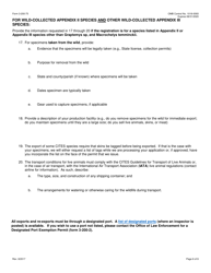FWS Form 3-200-75 Federal Fish and Wildlife Permit Application Form - Registration of a Production Facility for Export of Certain Native Species Under the Convention on International Trade in Endangered Species (Cites) (Multiple Commercial Shipments), Page 6