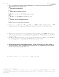 FWS Form 3-200-86 Federal Fish and Wildlife Permit Application Form - Photography of Marine Mammals for Educational or Commercial Purposes (Mmpa), Page 4