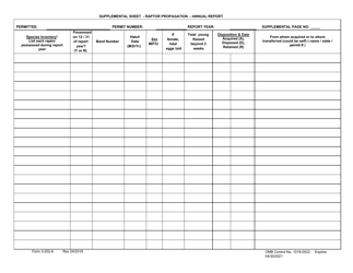 FWS Form 3-202-8 Raptor Propagation - Annual Report, Page 2