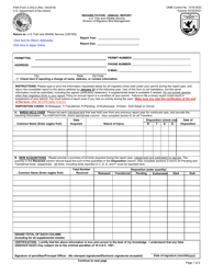 Document preview: FWS Form 3-202-4 Rehabilitation - Annual Report