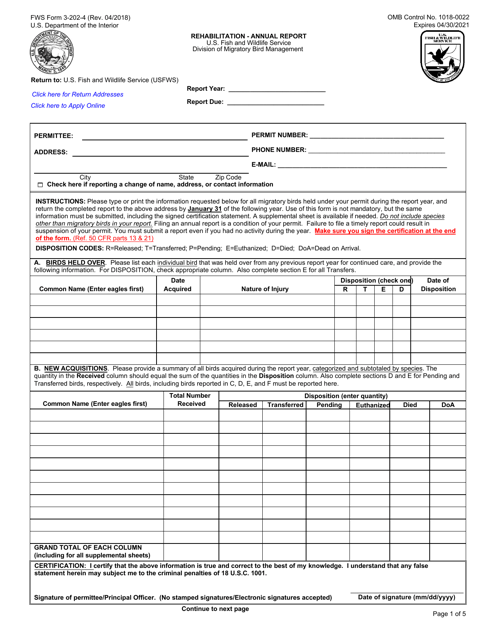 FWS Form 3-202-4  Printable Pdf