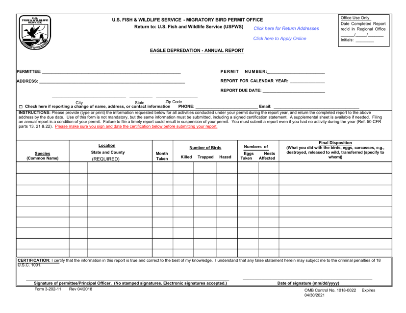FWS Form 3-202-11  Printable Pdf