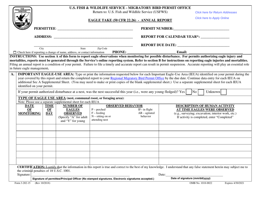 FWS Form 3-202-15  Printable Pdf