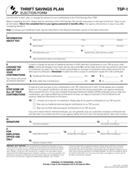 Document preview: Form TSP-1 Election Form