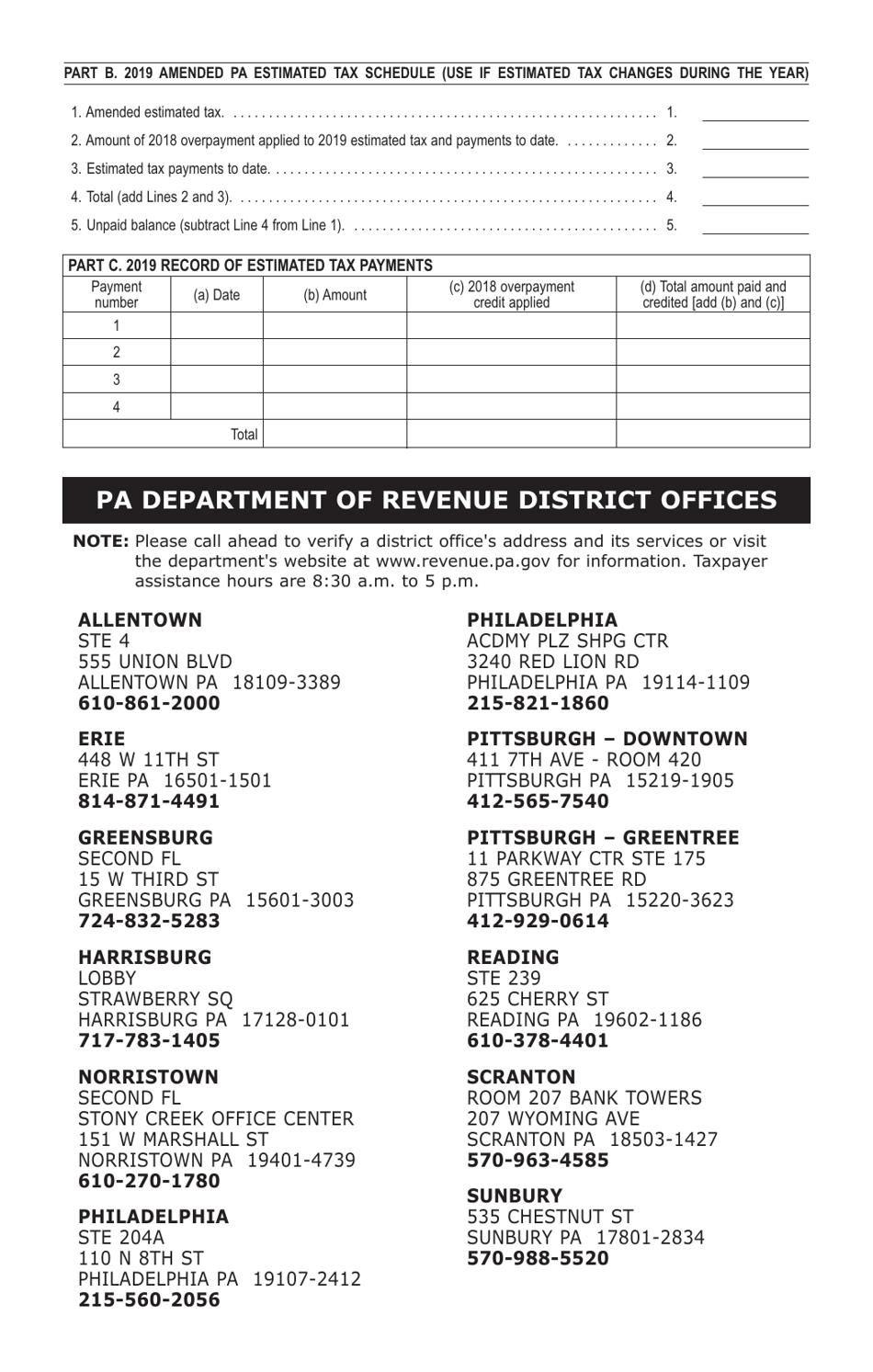 Form REV-414 (F) Estates and Trusts Worksheet - Pennsylvania, Page 2