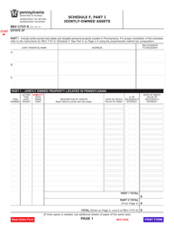 Form REV-1737-5 Schedule F Jointly-Owned Assets - Pennsylvania
