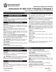 Form REV-1737-7 Schedule I Debts of Decedent, Mortgage Liabilities, &amp; Liens - Pennsylvania, Page 3