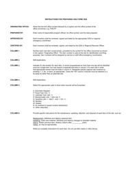 GSA Form 1656 Inventory of Emergency Operating Records, Page 2