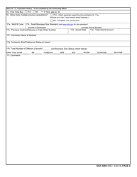GSA Form 2689 Small Business Analysis Record, Page 2