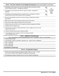 GSA Form 3703 Full-Time Telework Arrangement Analysis Tool, Page 2