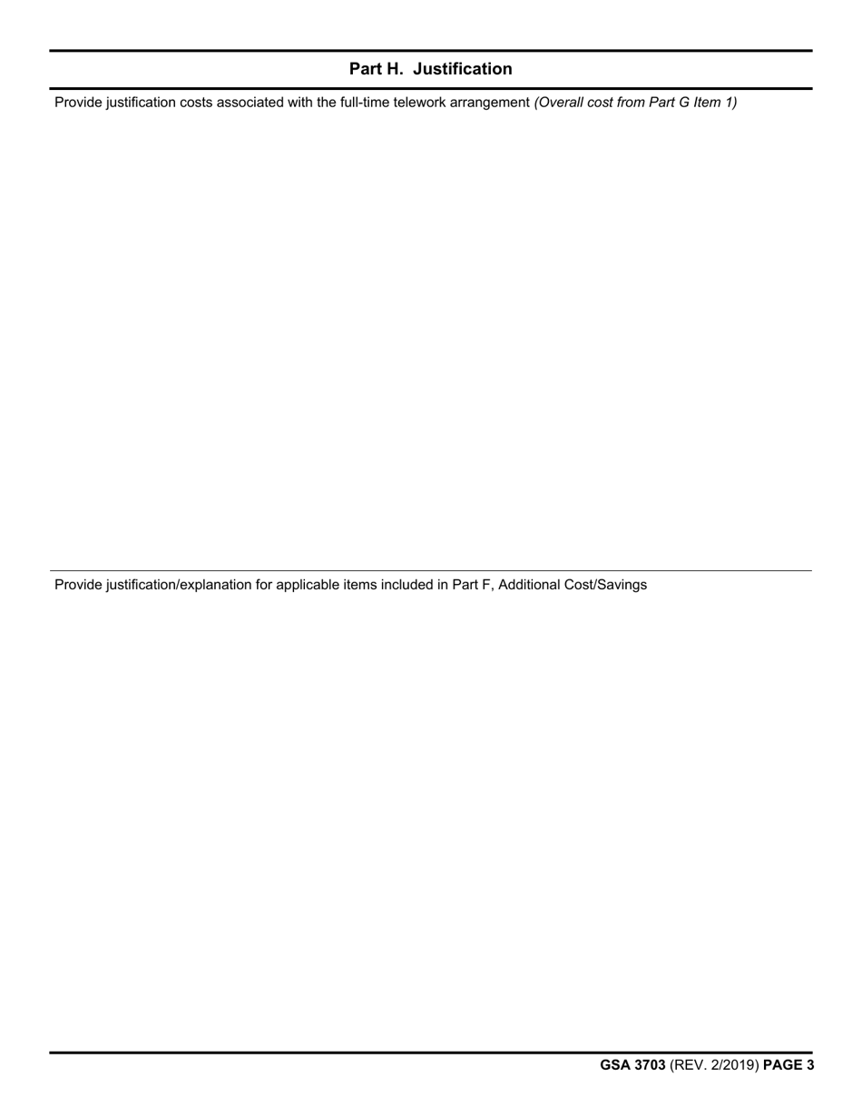 GSA Form 3703 Full-Time Telework Arrangement Analysis Tool, Page 3