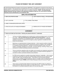 GSA Form 5050 Phased Retirement Time Limit Agreement