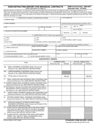 Form SF-294 Subcontracting Report for Individual Contracts
