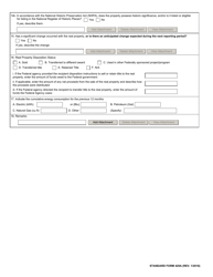 Form SF-429 Attachment A Real Property Status Report - General Reporting, Page 2