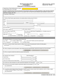 Form SF-429 Attachment C Real Property Status Report - Disposition or Encumbrance Request