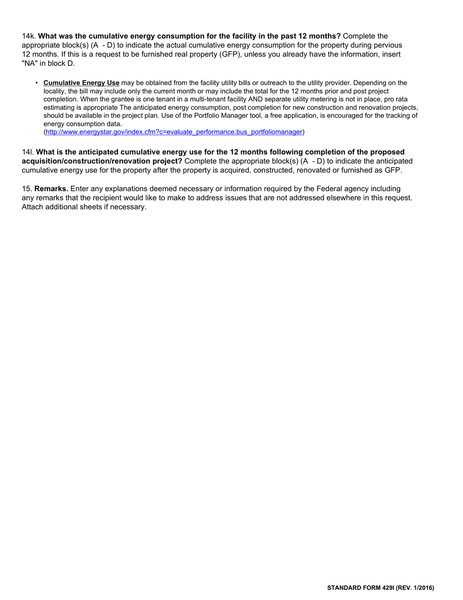 Instructions for Form SF-429 Real Property Status Report, Page 8