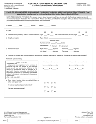 OPM Optional Form 178 Certificate of Medical Examination, Page 4